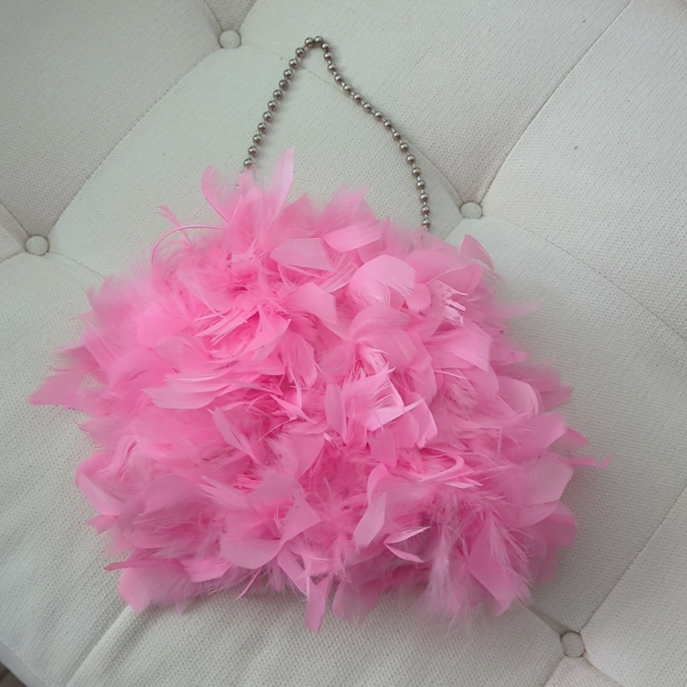 Feather handmade evening bag